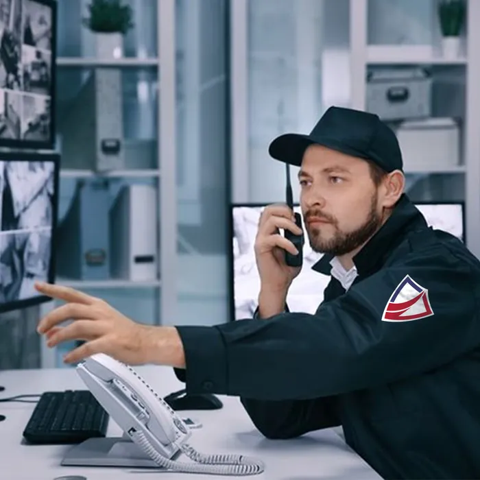 Armed security officer in uniform in Los Angeles, CA