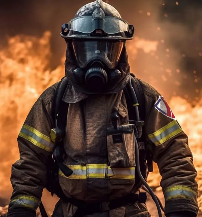 Fire watch security guard monitoring property in Los Angeles